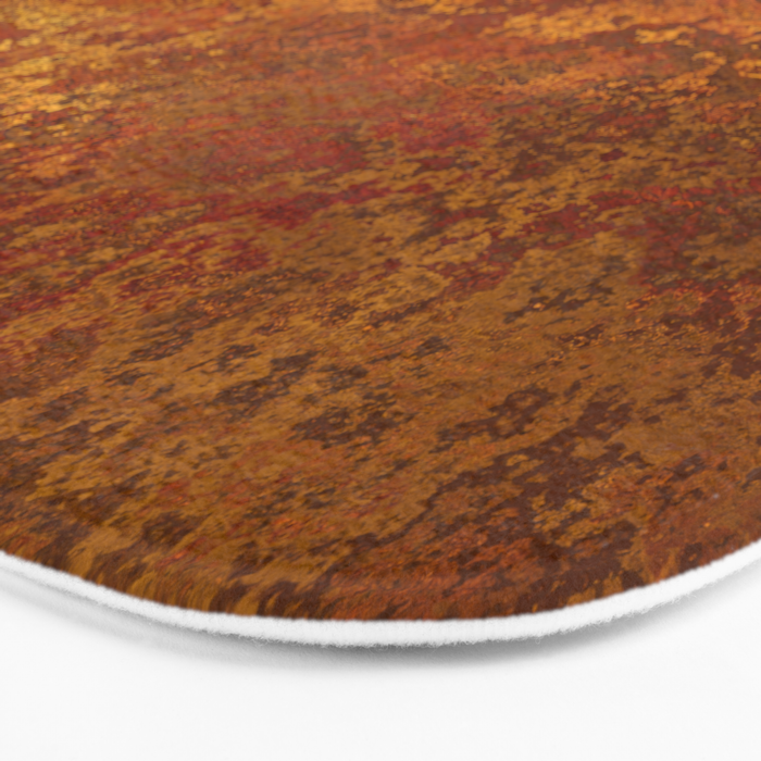 Vintage Copper Rust, Minimalist Art Bath Mat Gallery Image 3