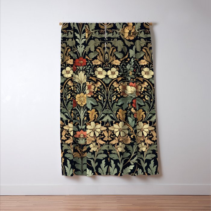 Floralia Vintage Bloom Window Curtain Gallery Image 3