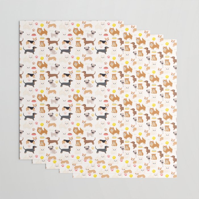 Cute Dog Pattern Wrapping Paper Gallery Image 3