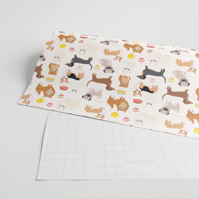 Cute Dog Pattern Wrapping Paper Gallery Image 2