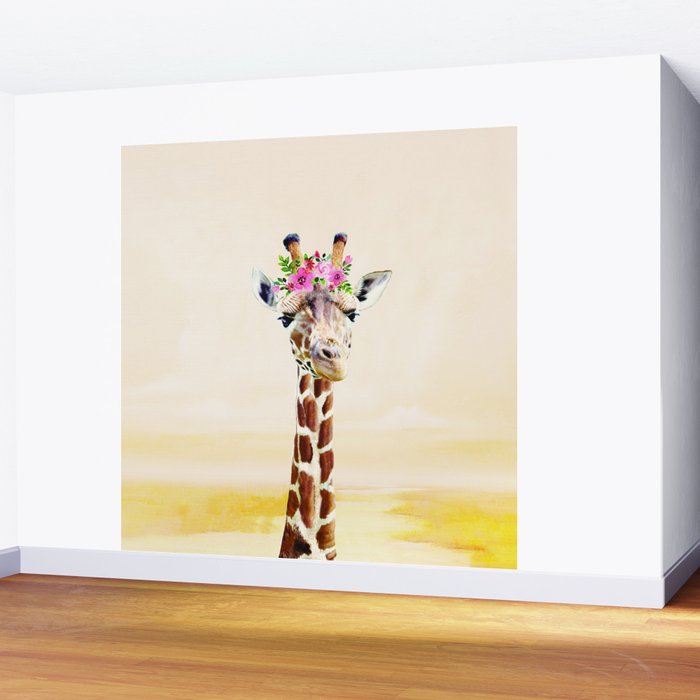 Giraffe Wall Mural Gallery Image 2