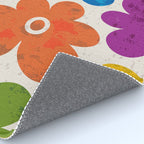 Colorful Retro Floral Pattern Rug Gallery Image 4