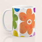 Colorful Retro Floral Pattern Coffee Mug Gallery Image 3