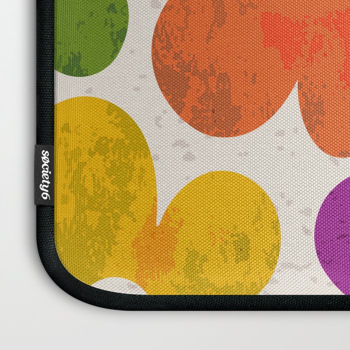 Colorful Retro Floral Pattern Laptop Sleeve Gallery Image 3