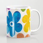 Colorful Retro Floral Pattern Coffee Mug Gallery Image 1