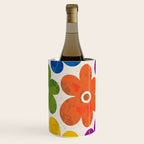 Colorful Retro Floral Pattern Wine Chiller Gallery Image 2