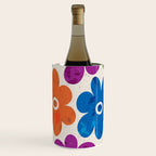 Colorful Retro Floral Pattern Wine Chiller Gallery Image 1