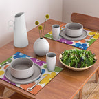 Colorful Retro Floral Pattern Placemat Gallery Image 2