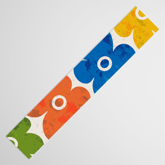 Colorful Retro Floral Pattern Table Runner Gallery Image 3