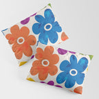 Colorful Retro Floral Pattern Pillow Sham Gallery Image 3