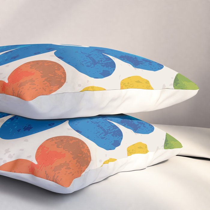 Colorful Retro Floral Pattern Pillow Sham Gallery Image 3