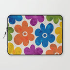 Colorful Retro Floral Pattern Laptop Sleeve Gallery Image 1