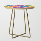 Colorful Retro Floral Pattern Side Table Gallery Image 1