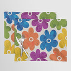 Colorful Retro Floral Pattern Placemat Gallery Image 1