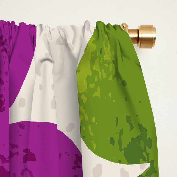 Colorful Retro Floral Pattern Window Curtain Gallery Image 2