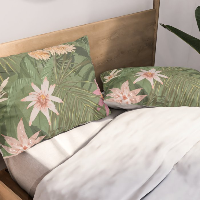 Tropical Flora Pillow Sham Gallery Image 2