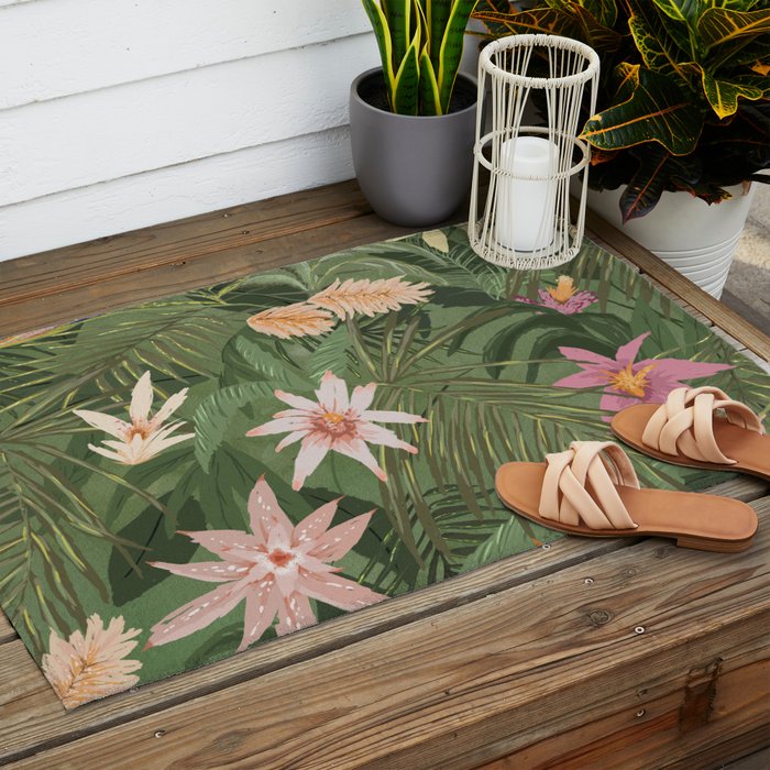 Tropical Flora Outdoor Rug Gallery Image 2