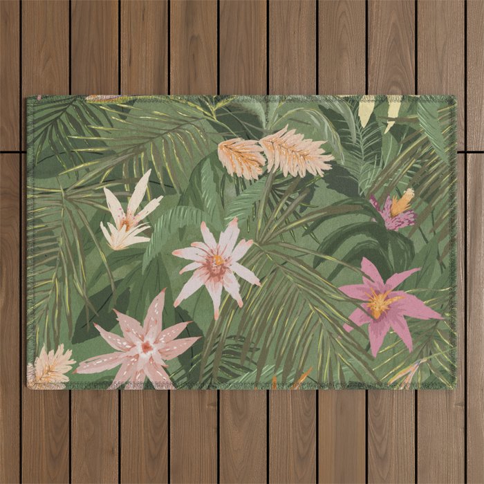 Tropical Flora Outdoor Rug Gallery Image 1