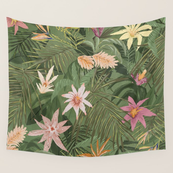 Tropical Flora Wall Tapestry Gallery Image 4