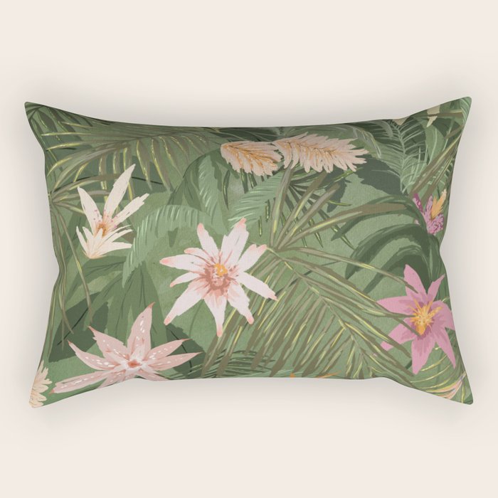 Tropical Flora Rectangular Pillow Gallery Image 2