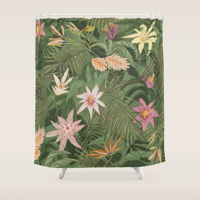 Tropical Flora Shower Curtain Gallery Image 1