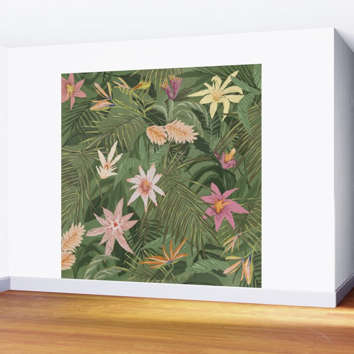 Tropical Flora Wall Mural Gallery Image 2