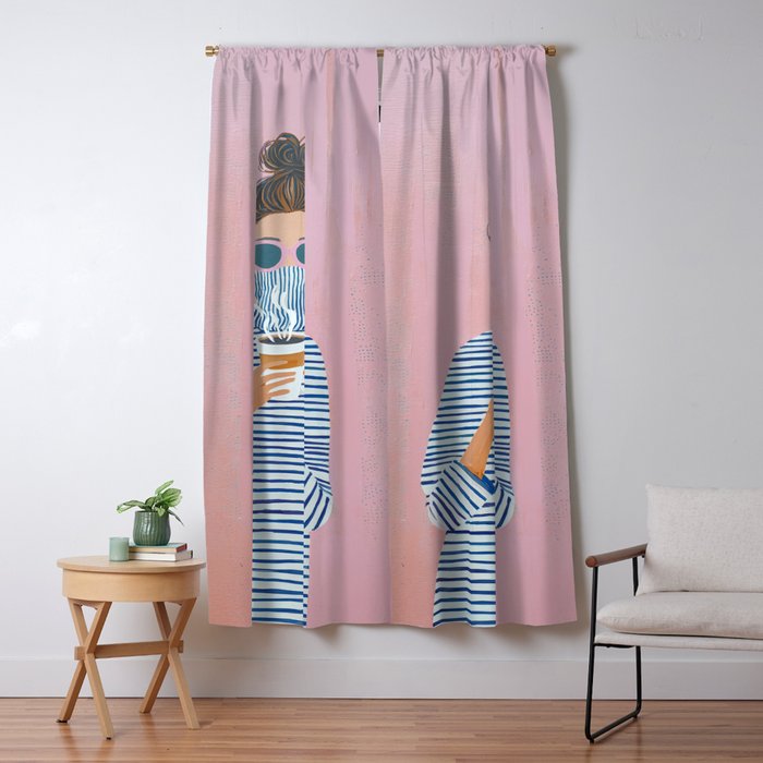 Cozy Morning Coffee Vibes Window Curtain Gallery Image 5