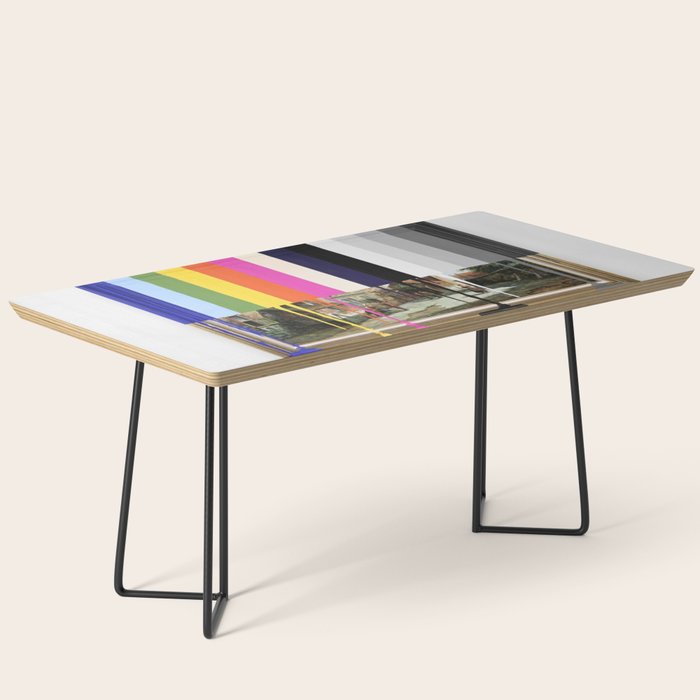 Garage Sale Painting of Peasants with Color Bars Coffee Table Gallery Image 1