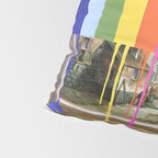 Garage Sale Painting of Peasants with Color Bars Pillow Sham Gallery Image 4