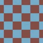 Checkerboard  Retro Mahogany Brown Air Blue Coffee Mug Gallery Image 2