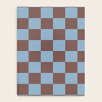 Checkerboard  Retro Mahogany Brown Air Blue Notebook Gallery Image 4