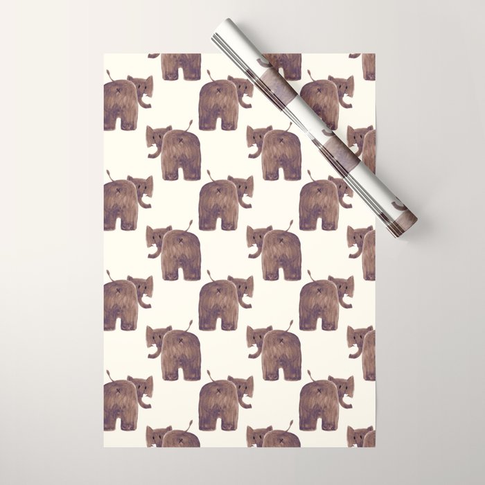 Elephant's butt Wrapping Paper Gallery Image 1