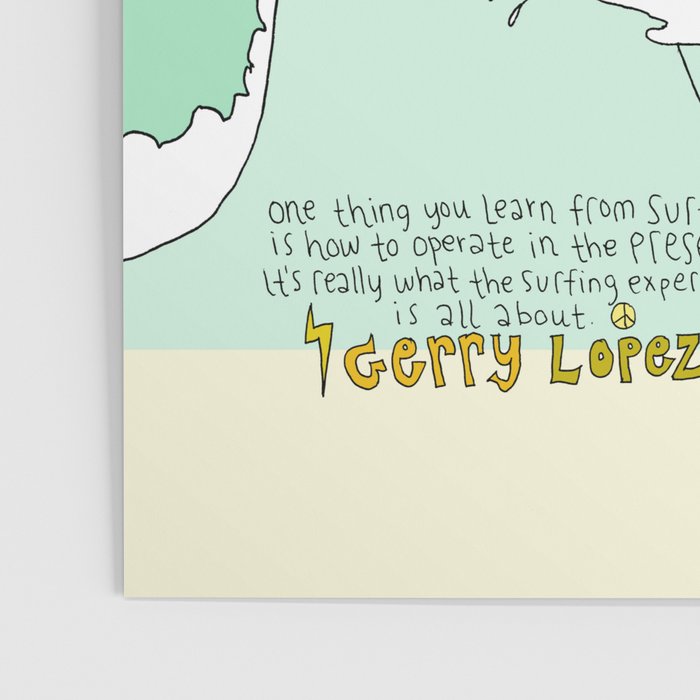 surf legend gerry lopez lightning bolt retro surf art by surfy birdy Poster Gallery Image 3