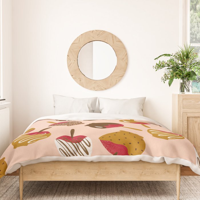 Caramel Apples - Red Duvet Cover Gallery Image 3