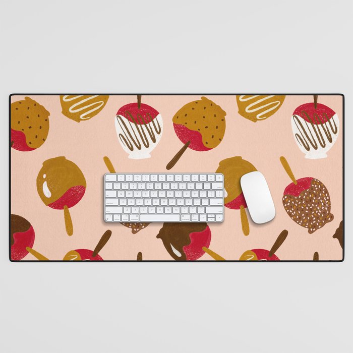 Caramel Apples - Red Desk Mat Gallery Image 1