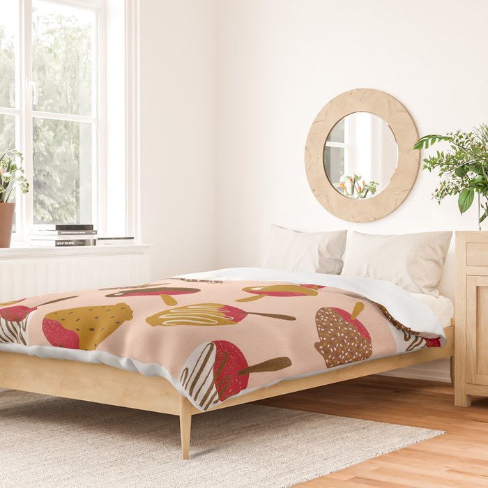 Caramel Apples - Red Duvet Cover Gallery Image 2