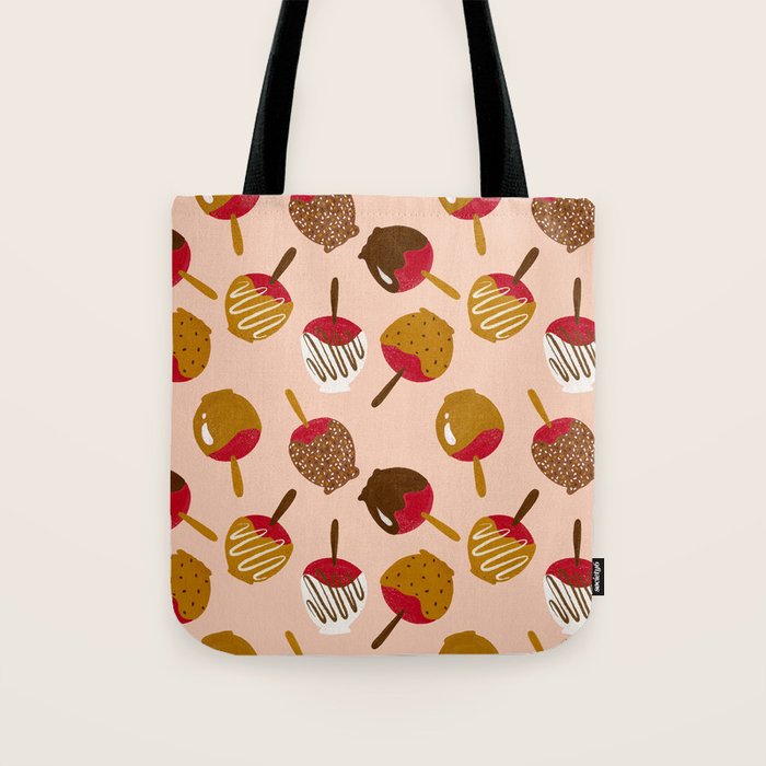Caramel Apples - Red Tote Bag Gallery Image 1