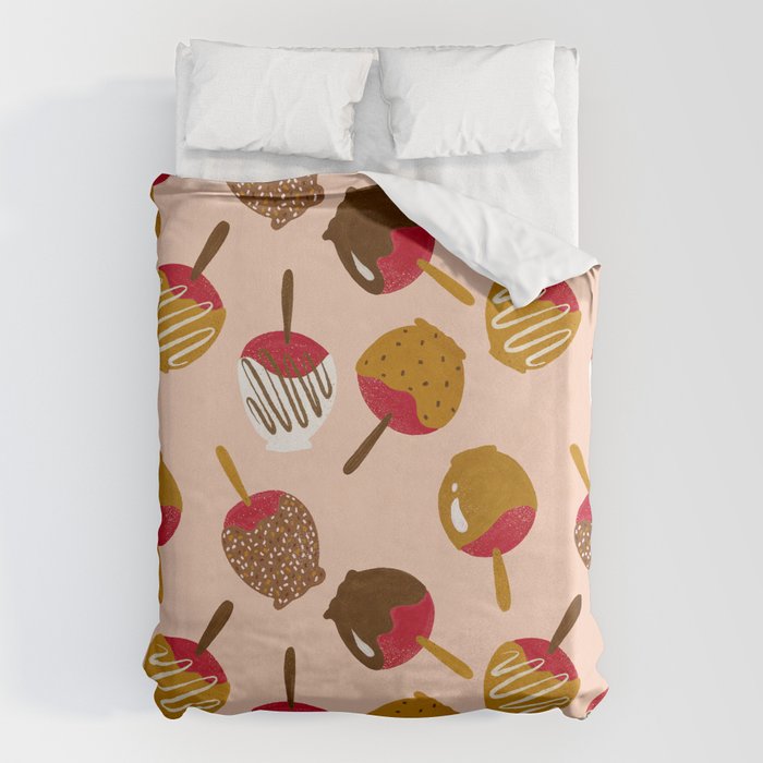 Caramel Apples - Red Duvet Cover Gallery Image 1
