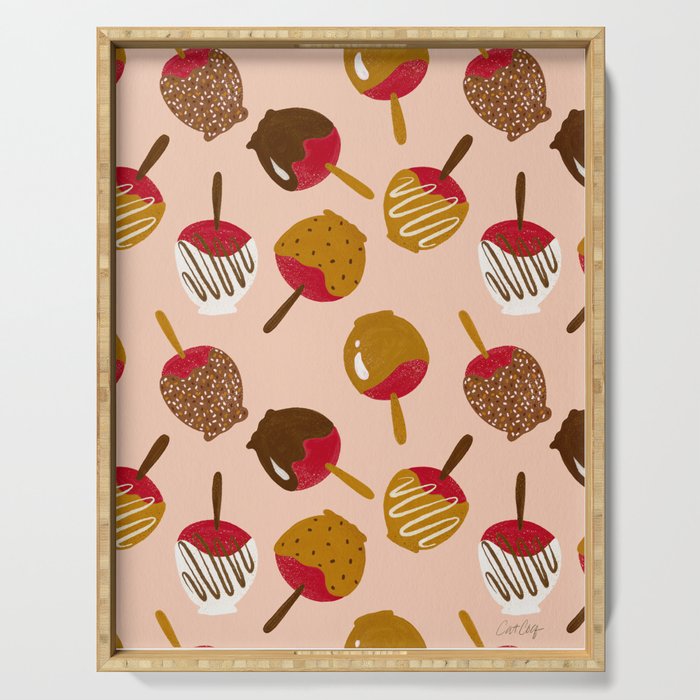 Caramel Apples - Red Serving Tray Gallery Image 1