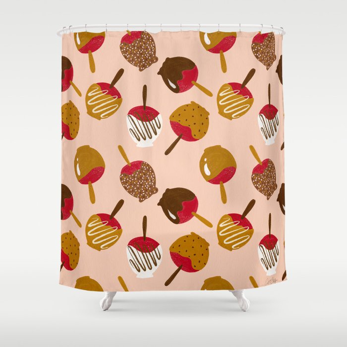 Caramel Apples - Red Shower Curtain Gallery Image 1