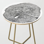 Shenandoah National Park, Oak - Tree ring ink woodblock print  Side Table Gallery Image 2