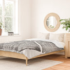 Shenandoah National Park, Oak - Tree ring ink woodblock print  Duvet Cover Gallery Image 2