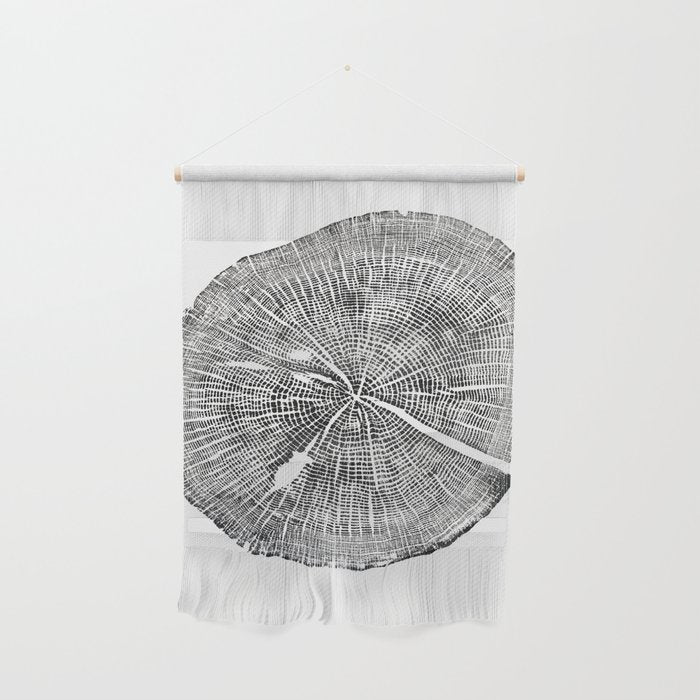 Shenandoah National Park, Oak - Tree ring ink woodblock print  Wall Hanging Gallery Image 1