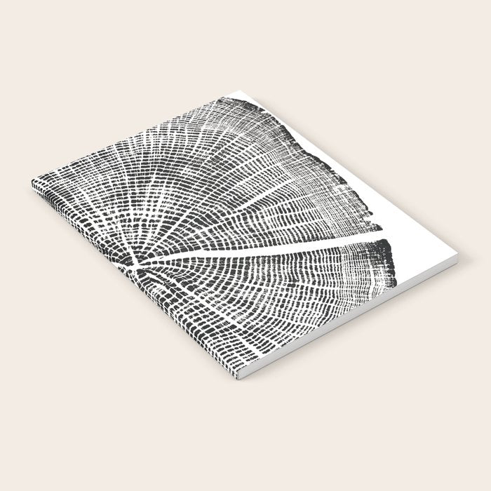 Shenandoah National Park, Oak - Tree ring ink woodblock print  Notebook Gallery Image 2