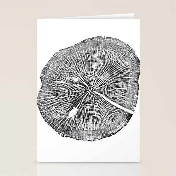 Shenandoah National Park, Oak - Tree ring ink woodblock print  Stationery Card Gallery Image 2