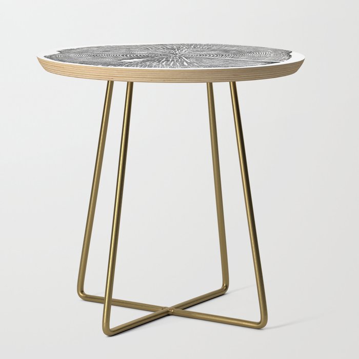 Shenandoah National Park, Oak - Tree ring ink woodblock print  Side Table Gallery Image 1