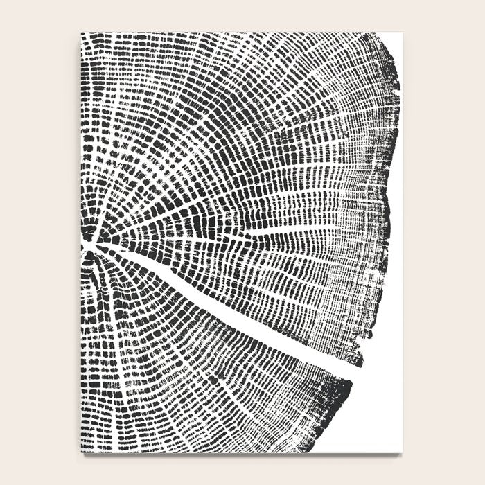 Shenandoah National Park, Oak - Tree ring ink woodblock print  Notebook Gallery Image 4