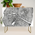 Shenandoah National Park, Oak - Tree ring ink woodblock print  Credenza Gallery Image 1