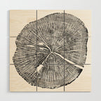 Shenandoah National Park, Oak - Tree ring ink woodblock print  Wood Wall Art Gallery Image 1