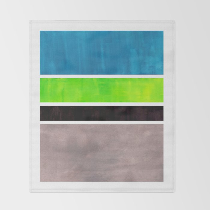 Lime Turquoise Coldfield Throw Blanket Gallery Image 2